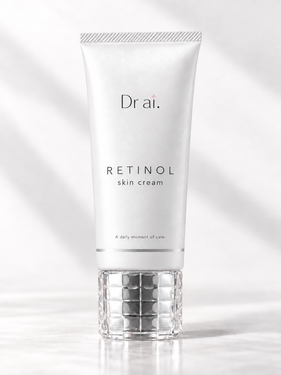 A2 / Silver detail — Original thin Dr ai. logo, English-only RETINOL skin cream label