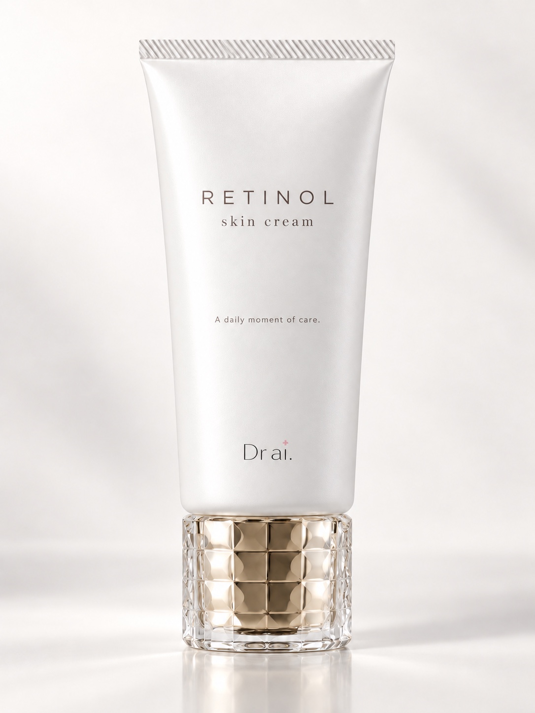 B2 / Quiet signature — Original thin Dr ai. logo, English-only RETINOL skin cream label
